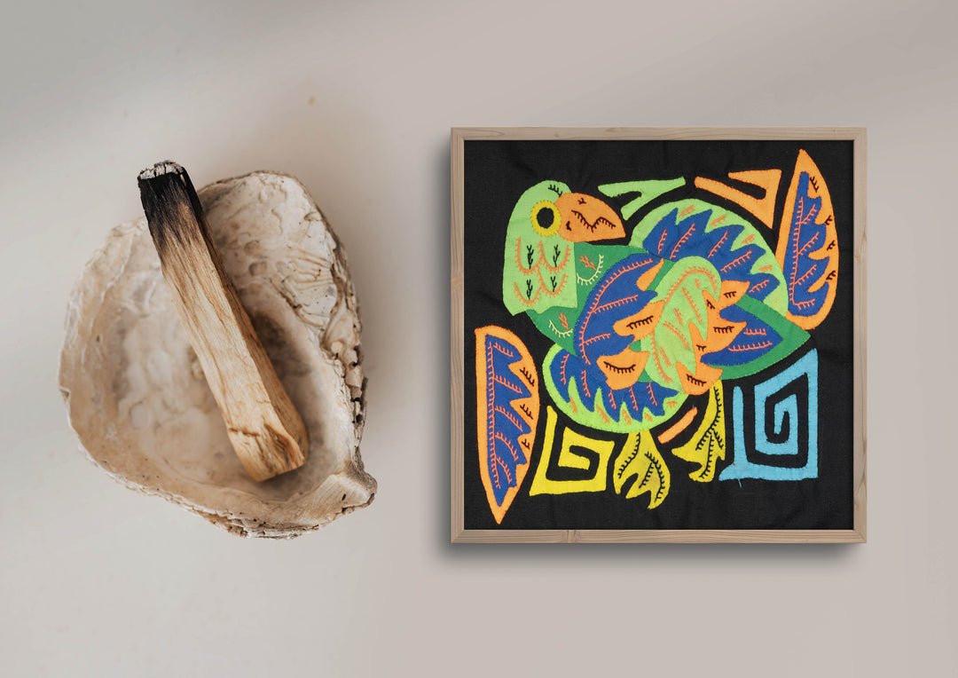 Multicolor Orange Green And Blue Bird Molita