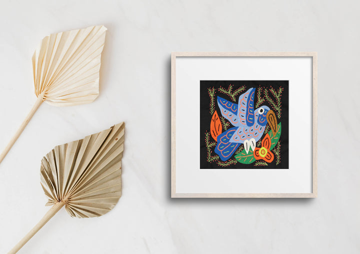 Multicolor Parrot Bird Orange And Blue Molita