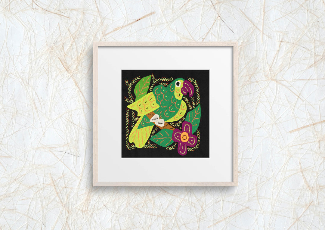 Multi-Color Parrot Bird Green And Purple Molita