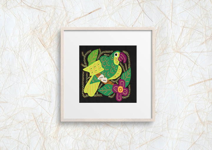 Multi-Color Parrot Bird Green And Purple Molita