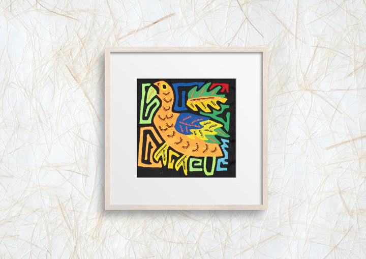 Multicolor Blue Orange And Yellow Bird Molita