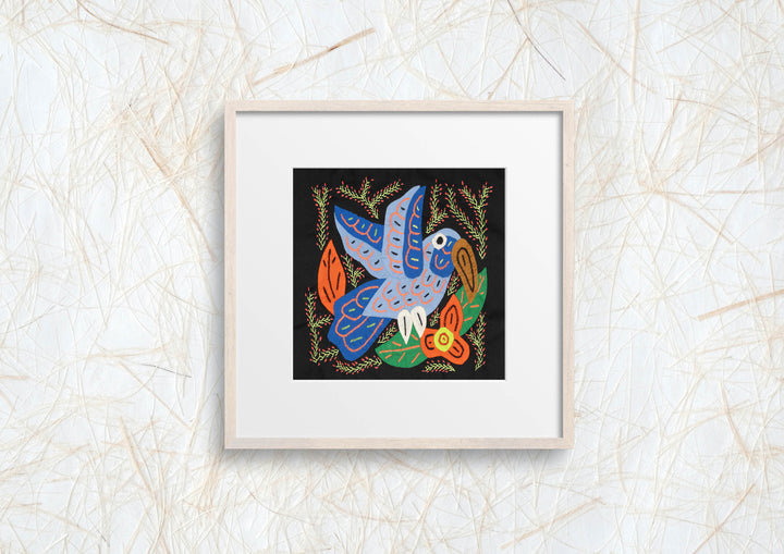 Multicolor Parrot Bird Orange And Blue Molita