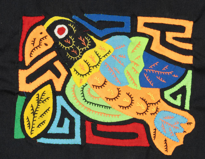 Multicolor Black Blue And Orange Bird Molita