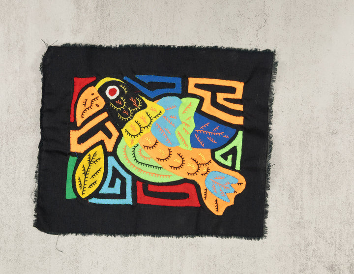 Multicolor Black Blue And Orange Bird Molita