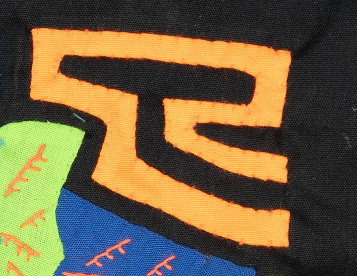 Multicolor Black Blue And Orange Bird Molita