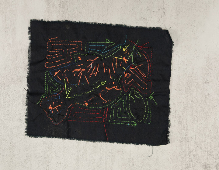 Multicolor Black Blue And Orange Bird Molita