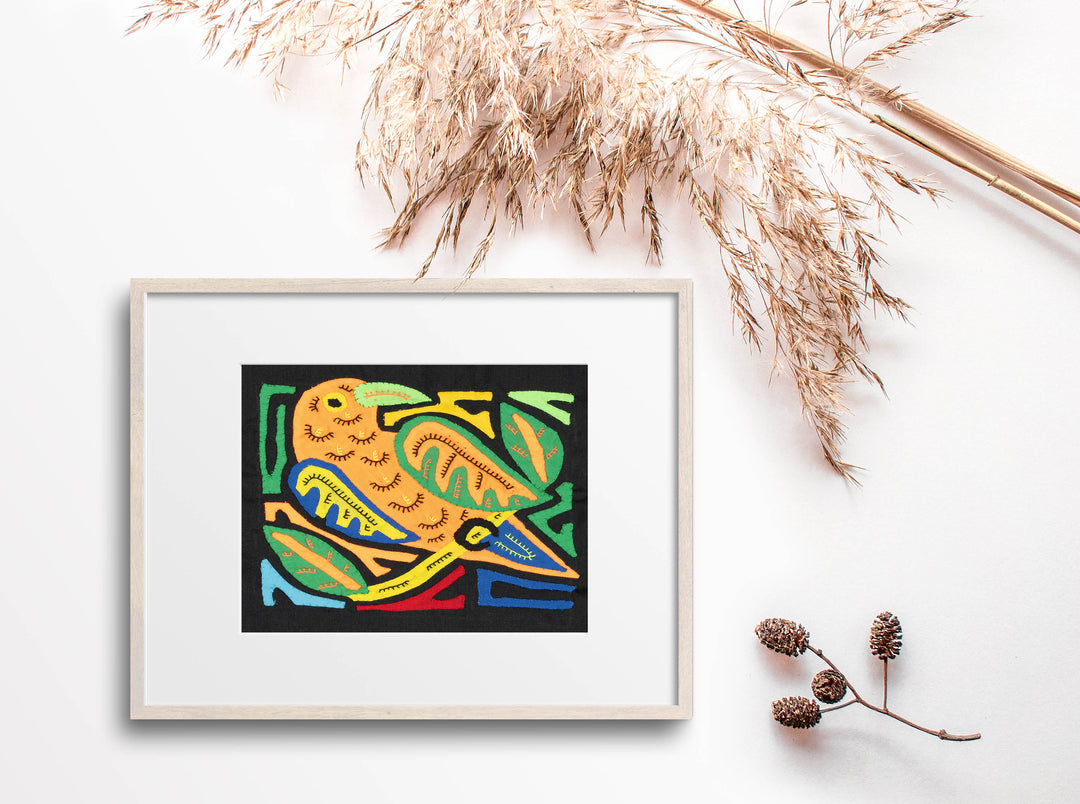 Multicolor Blue Orange And Green Bird Molita