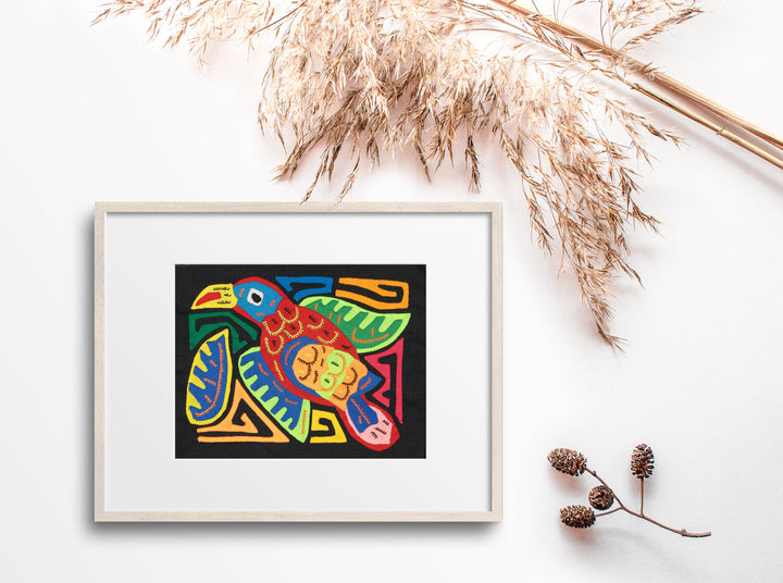 Multicolor Red Green And Blue Bird Molita