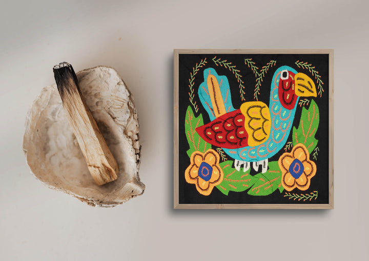 Multicolor Bird Orange And Blue Molita