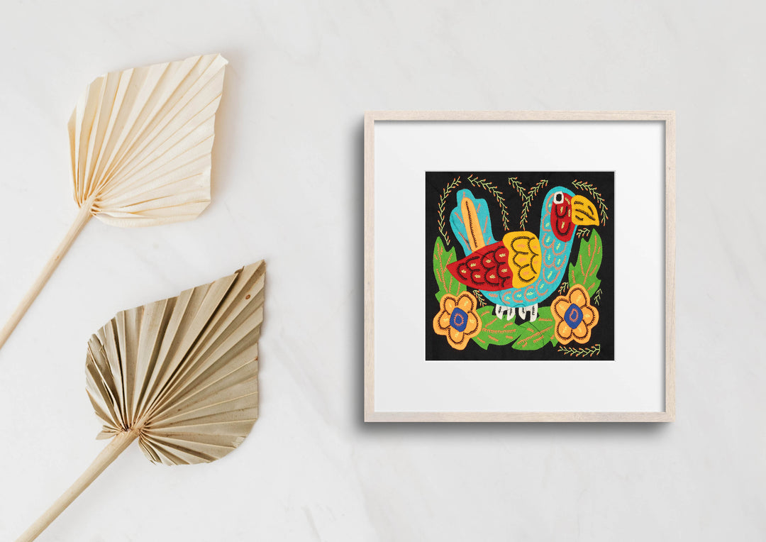 Multicolor Bird Orange And Blue Molita