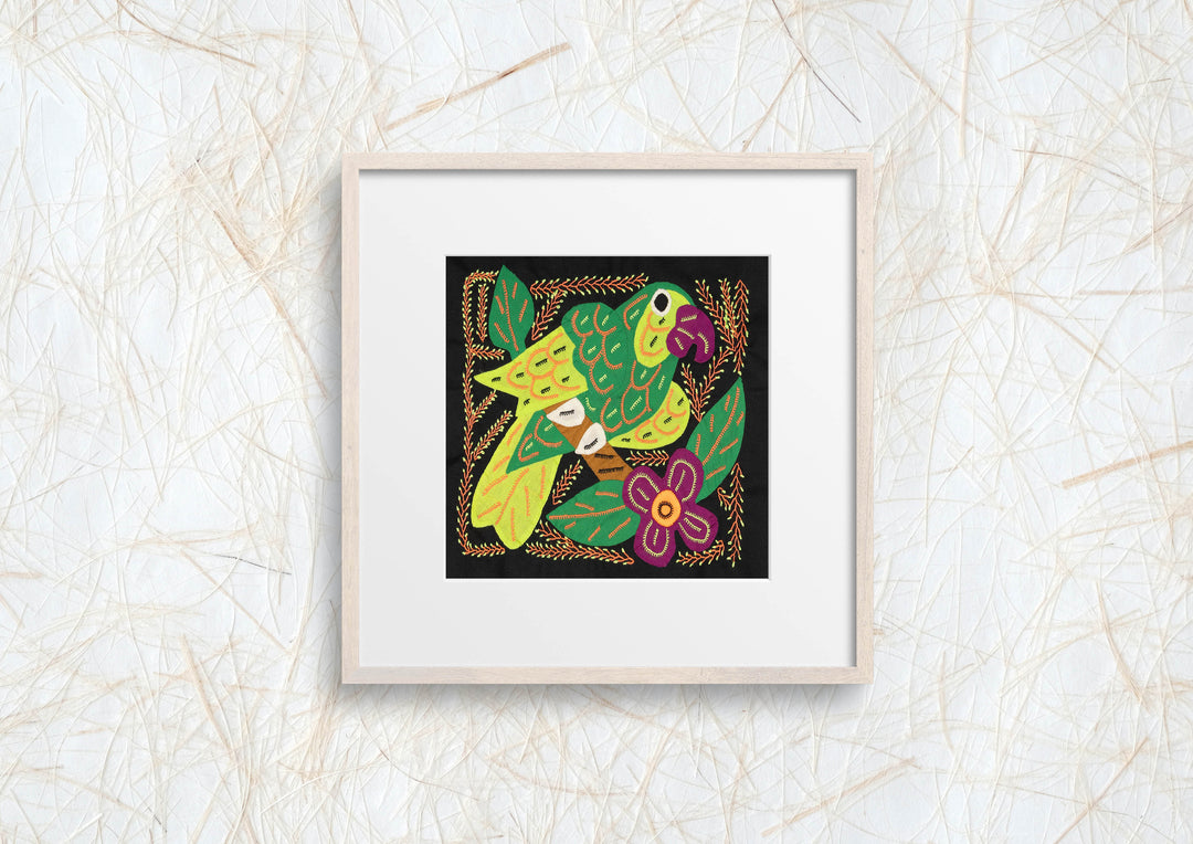 Multi-Color Parrot Bird Green And Purple Molita