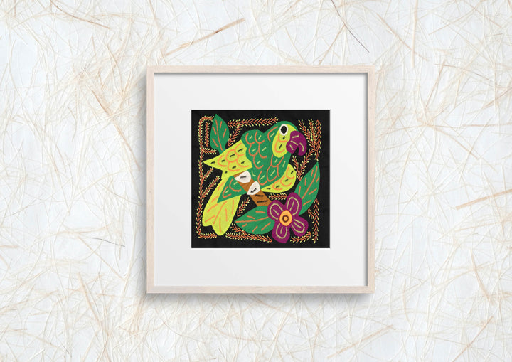 Multi-Color Parrot Bird Green And Purple Molita