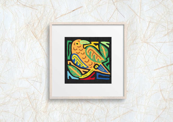 Multicolor Blue Orange And Green Bird Molita