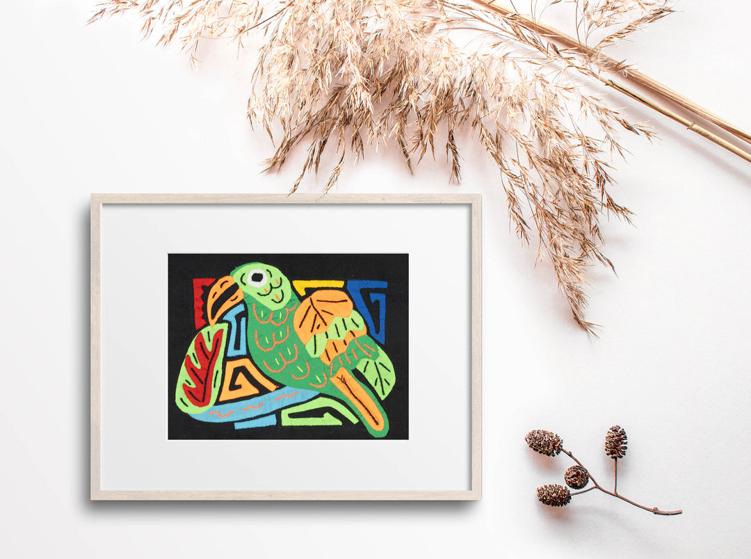 Multicolor Orange And Green Bird Molita