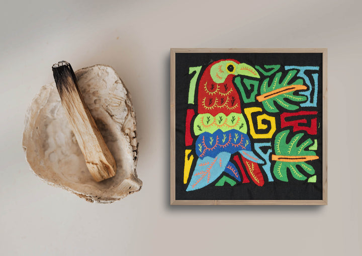 Multicolor Red Green And Blue Bird Molita