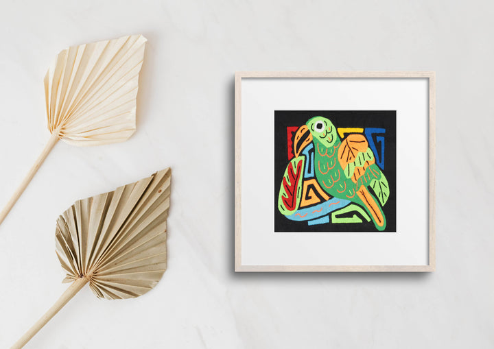 Multicolor Orange And Green Bird Molita