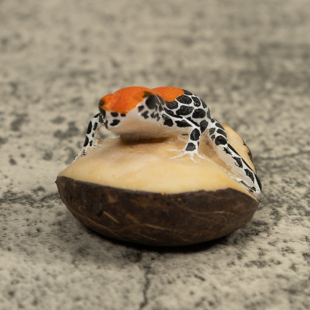Red And Blue Frog Tagua Carving
