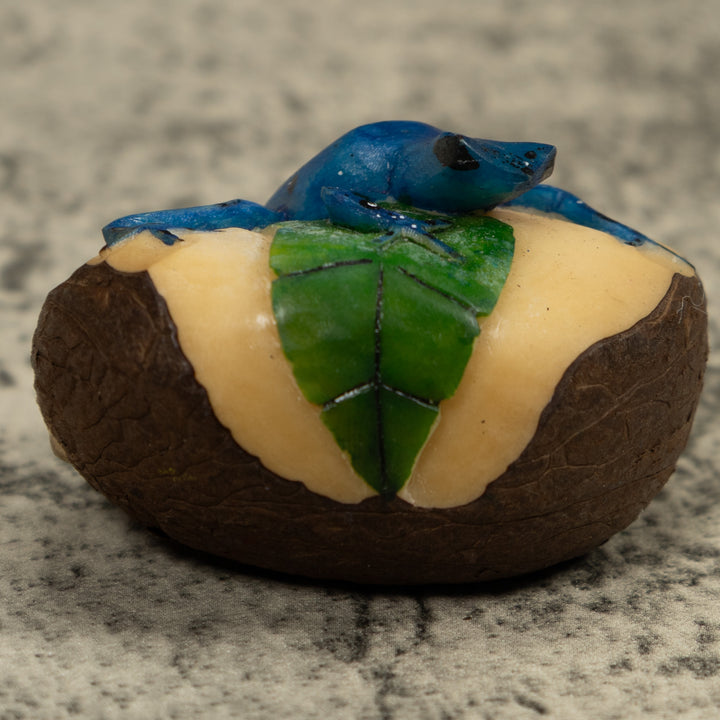 Blue Poison Dart Frog Tagua Carving