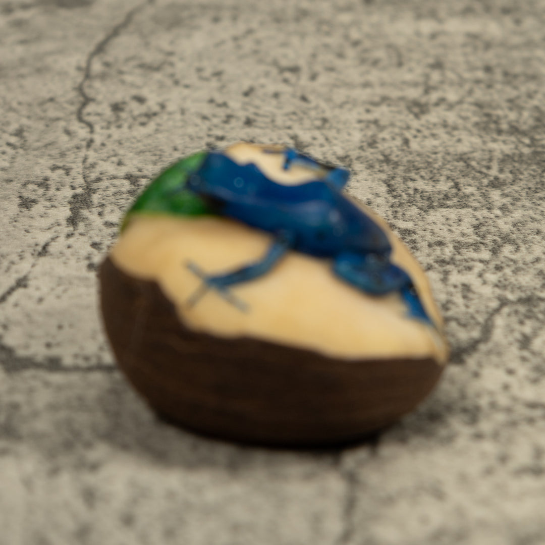 Blue Poison Dart Frog Tagua Carving