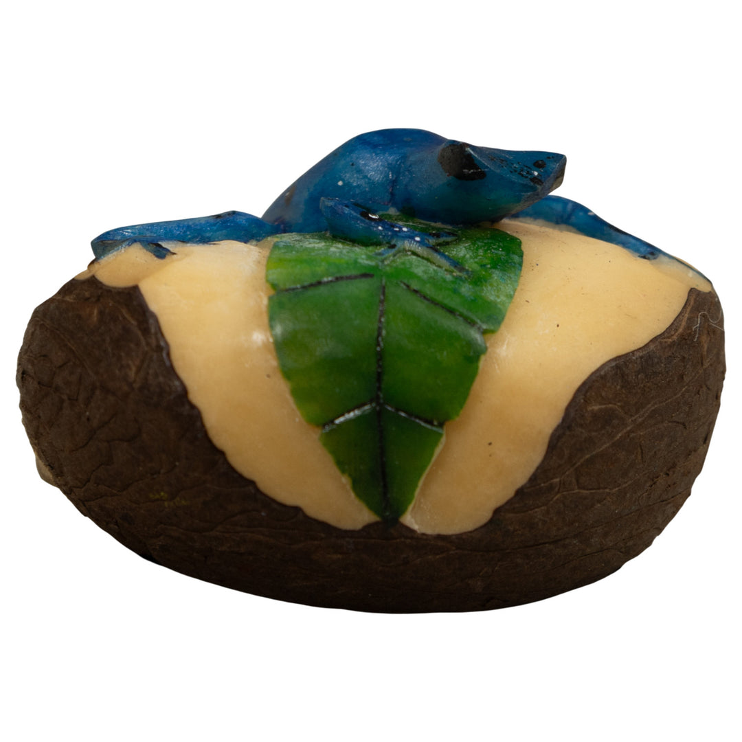 Blue Poison Dart Frog Tagua Carving