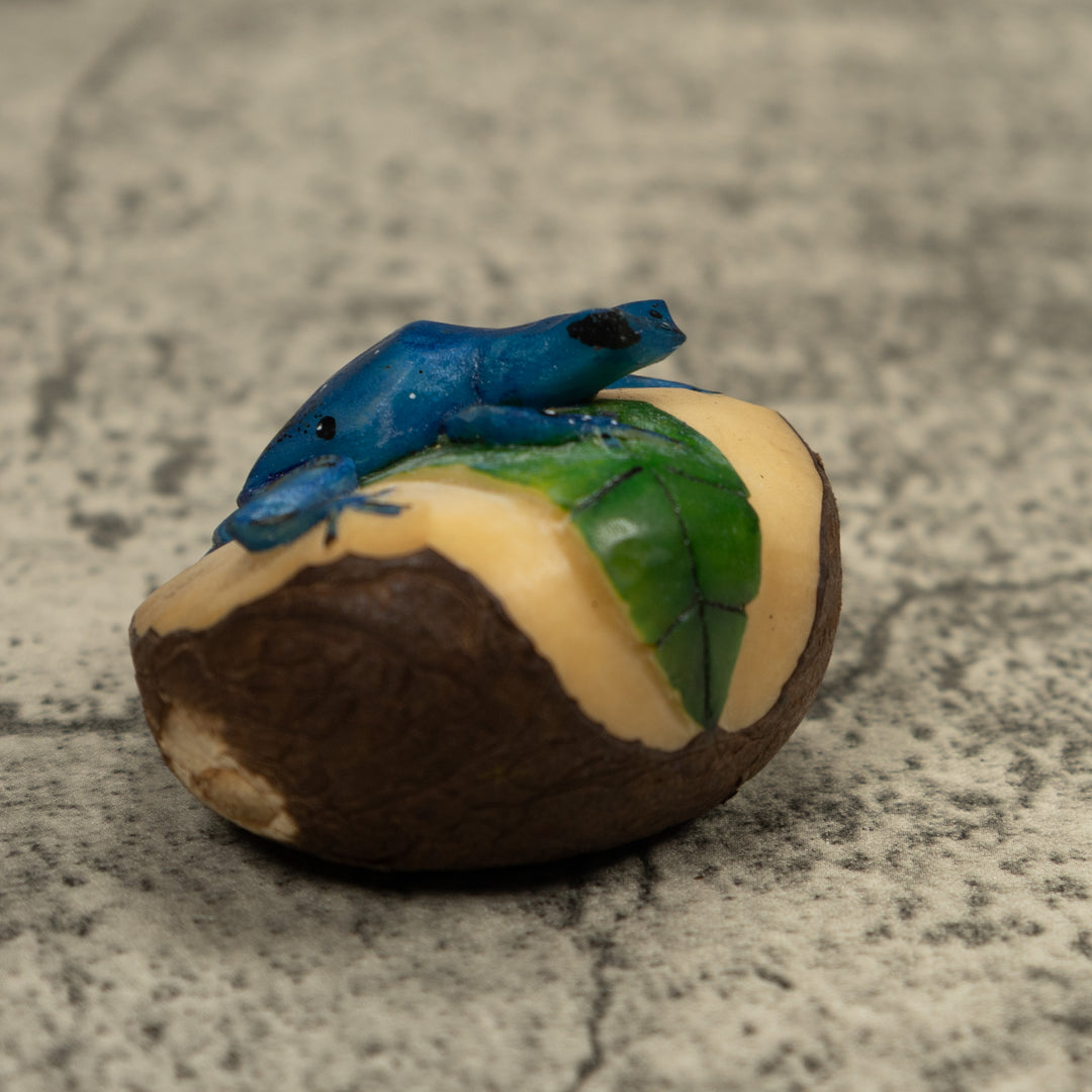 Blue Poison Dart Frog Tagua Carving