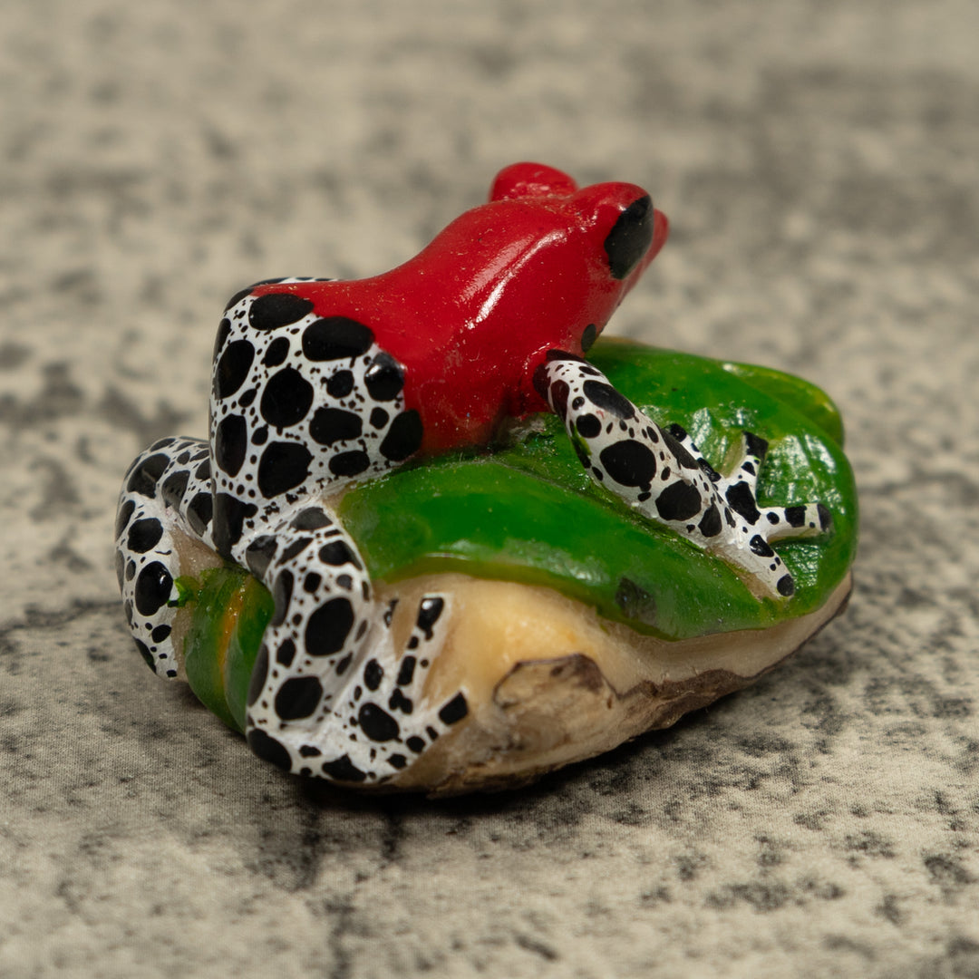 Red Poison Dart Frog Tagua Carving