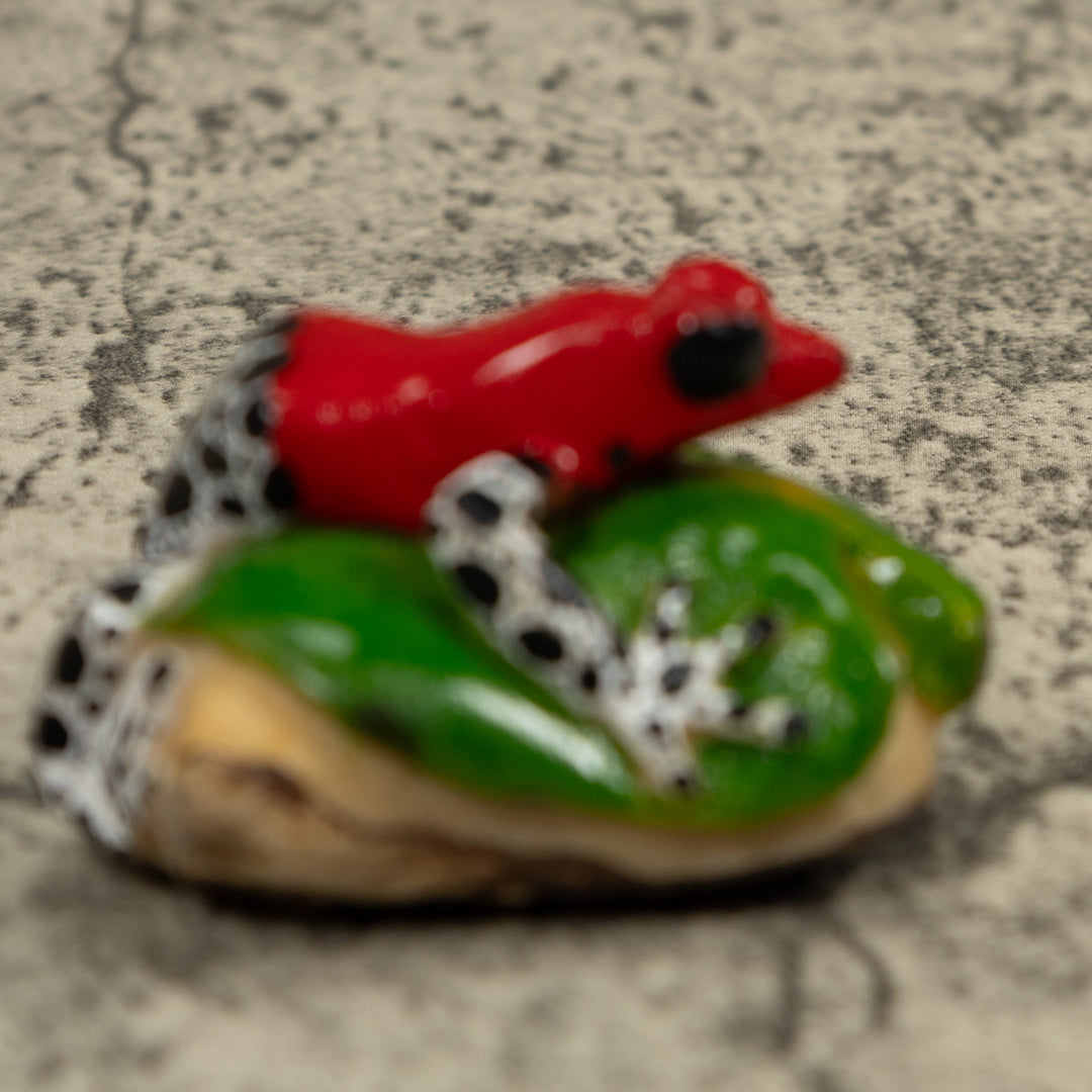 Red Poison Dart Frog Tagua Carving