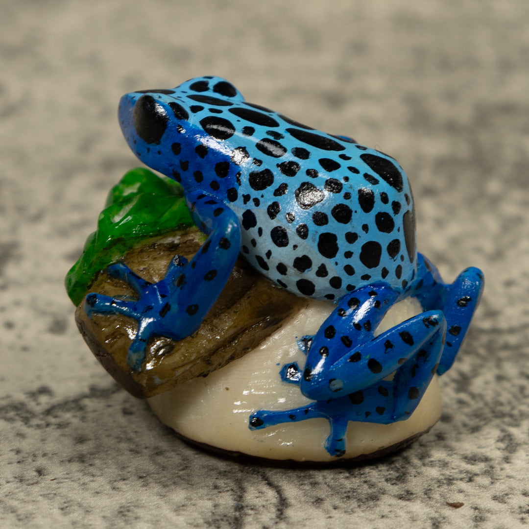 Blue Frog Tagua Carving