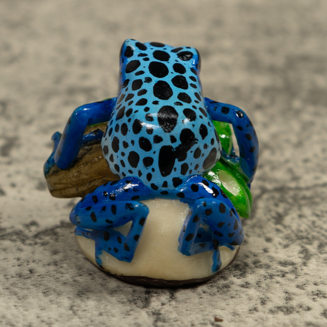 Blue Frog Tagua Carving