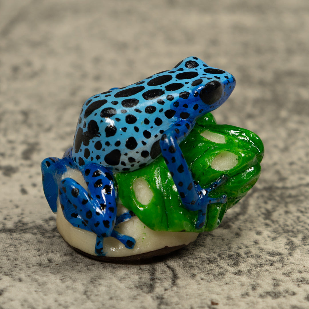 Blue Frog Tagua Carving