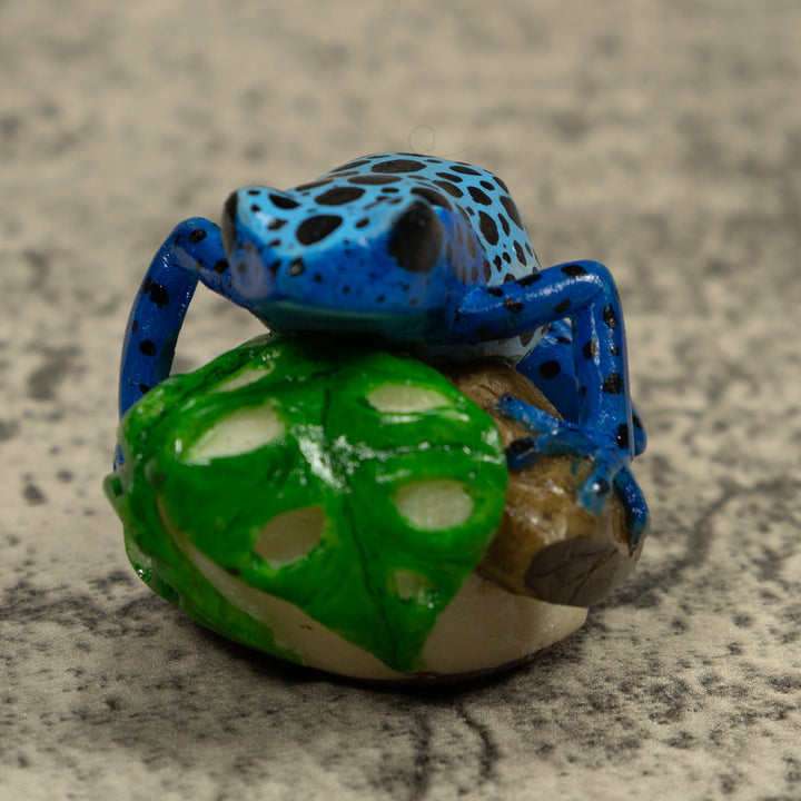Blue Frog Tagua Carving