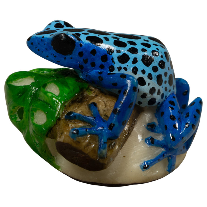 Blue Frog Tagua Carving