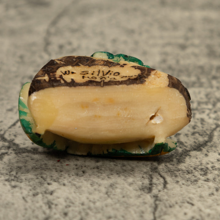 Red And White Frog Tagua Carving