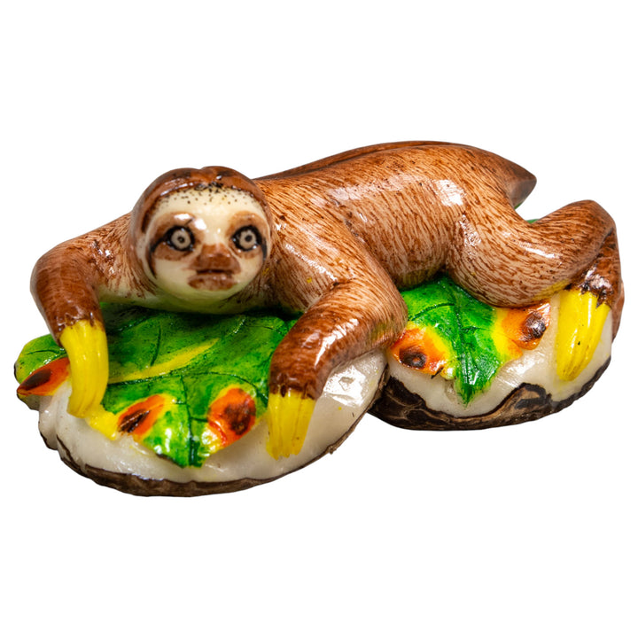 Double Nut Sloth Tagua Carving