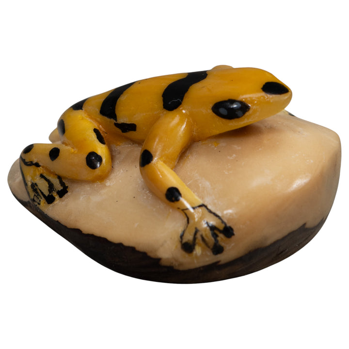 Golden Frog Tagua Carving