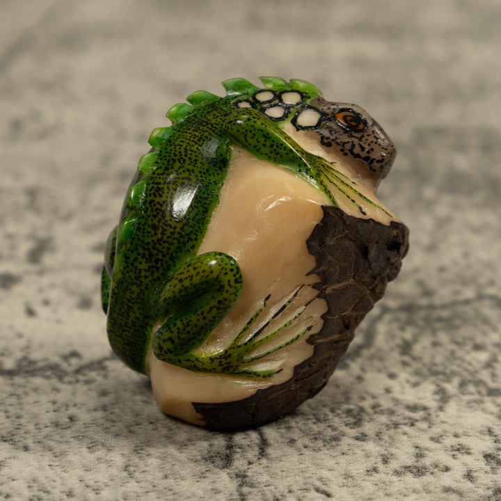 Iguana Lizard Reptile Tagua Carving