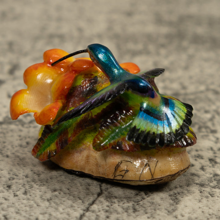 Hummingbird Tagua Carving