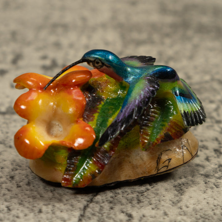 Hummingbird Tagua Carving
