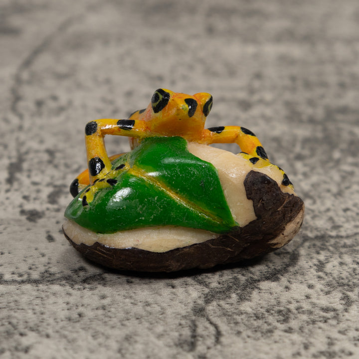 Golden Frog Tagua Carving