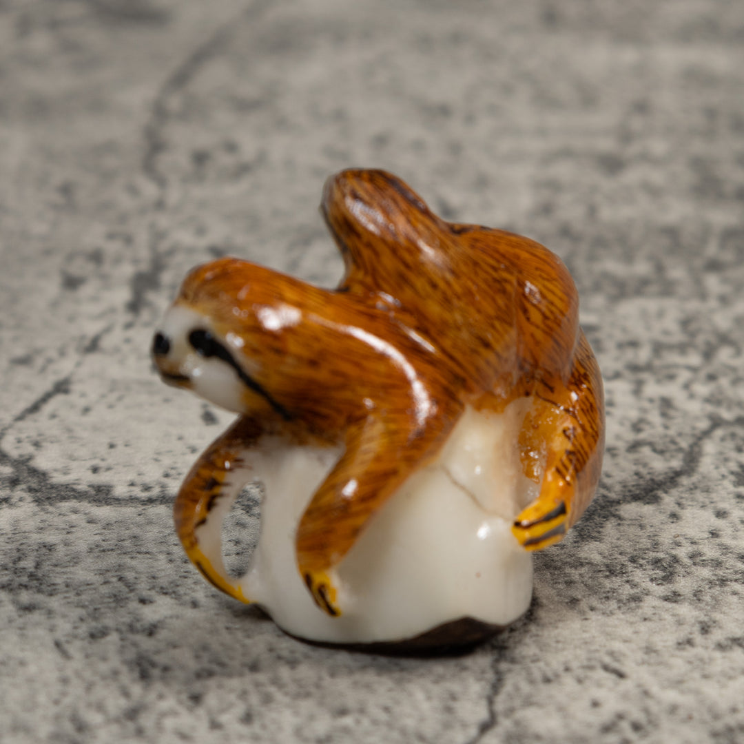 Sloth With Cub Tagua Carving