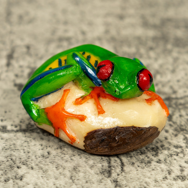 Red Eye Tree Frog Tagua Carving