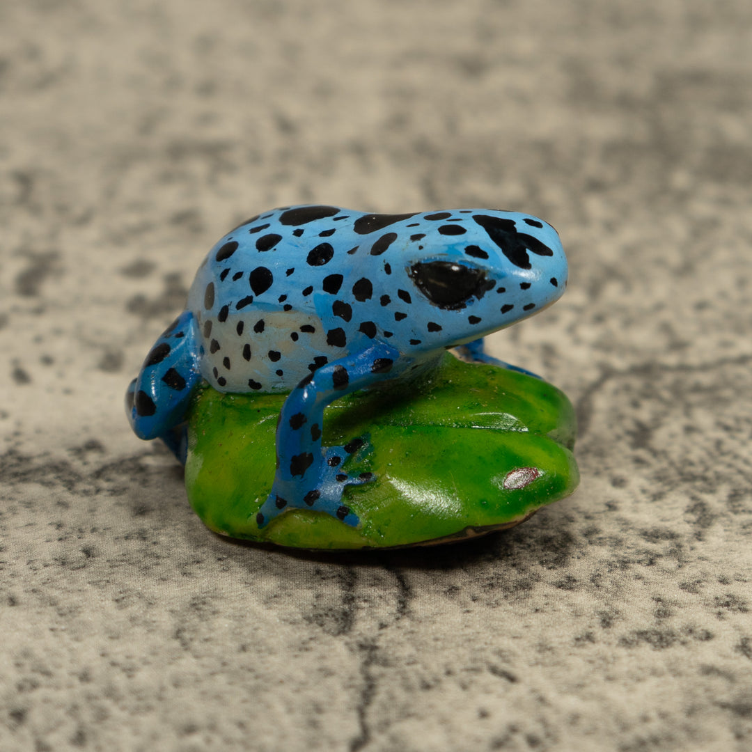 Poison Dart Blue Frog Tagua Carving