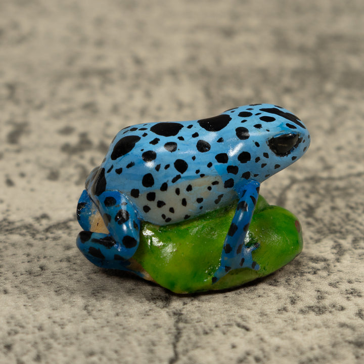 Poison Dart Blue Frog Tagua Carving