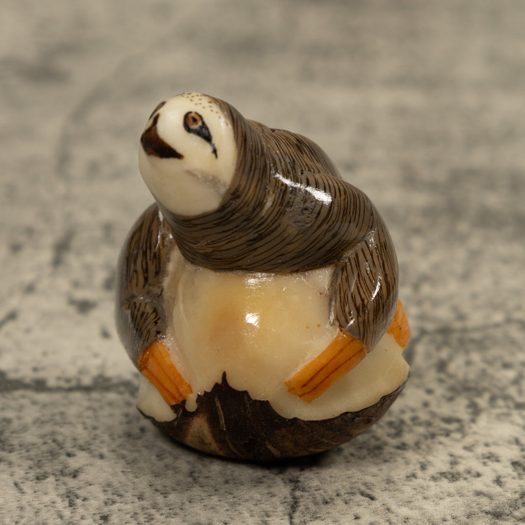 Brown Sloth Tagua Carving