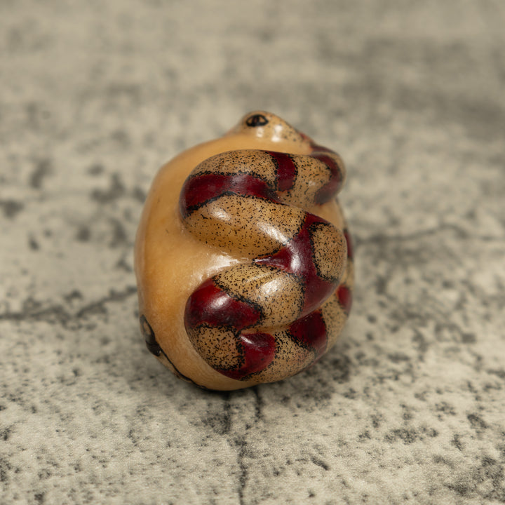 Vintage Jungle Snake Tagua Carving