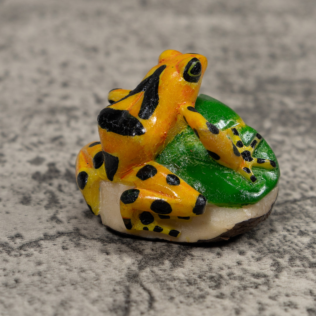 Golden Frog Tagua Carving
