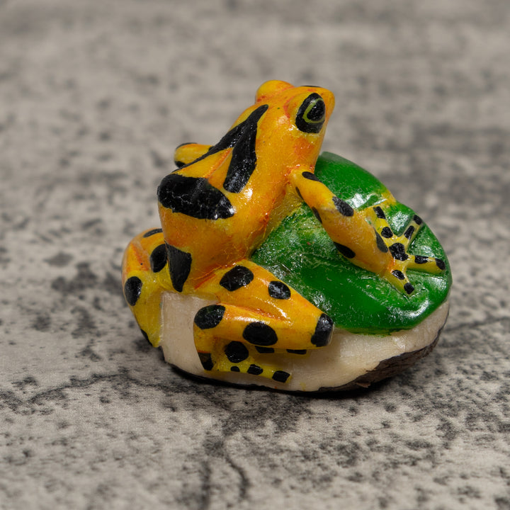 Golden Frog Tagua Carving