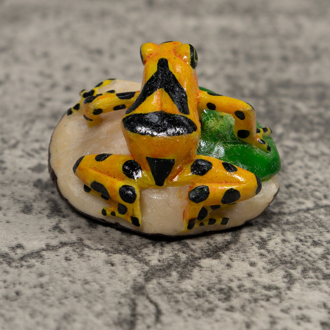 Golden Frog Tagua Carving