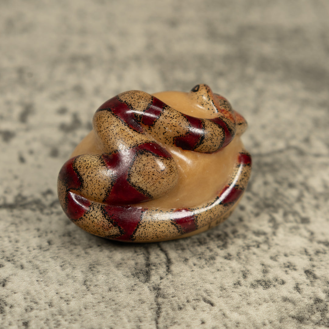 Vintage Jungle Snake Tagua Carving