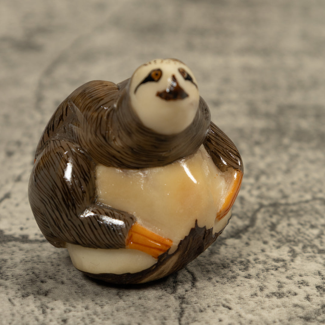 Brown Sloth Tagua Carving